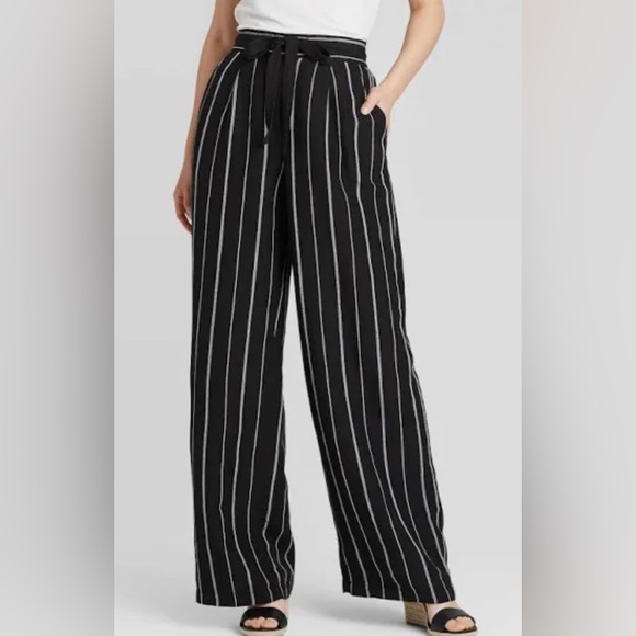 a new day Pants - A New Day Mid rise wide leg pull-on pants